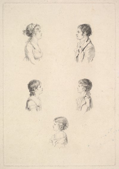 La familia Renouard de Augustin de Saint Aubin