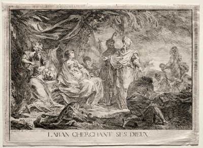 Laban Searching for His Household Gods de Augustin de Saint Aubin