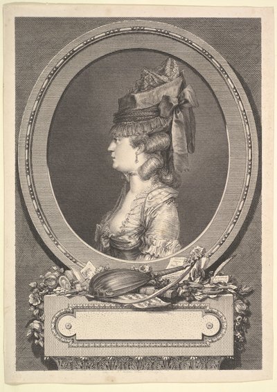 Retrato de Adrienne-Sophie Marquesa de ***, 1779 de Augustin de Saint Aubin