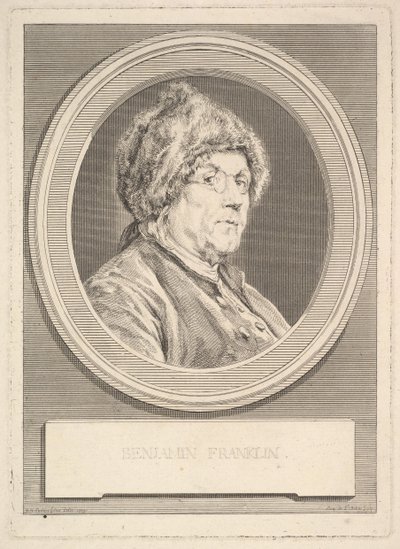 Retrato de Benjamin Franklin de Augustin de Saint Aubin