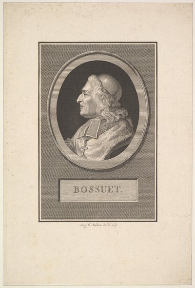 Retrato de Bossuet de Augustin de Saint Aubin