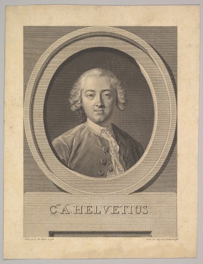 Retrato de Claude Adrien Helvétius 1715-1771, 1772 de Augustin de Saint Aubin