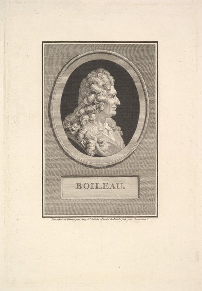 Retrato de Despréaux Nicolas Boileau, 1800 de Augustin de Saint Aubin