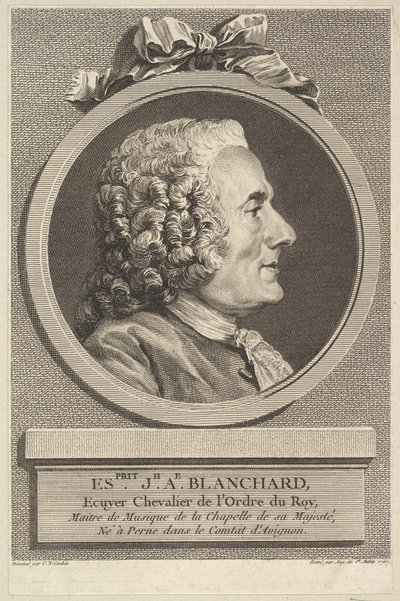 Retrato de Esprit-Joseph-Antoine Blanchard, 1767 de Augustin de Saint Aubin
