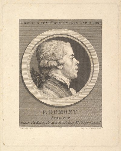 Retrato de François Dumont de Augustin de Saint Aubin