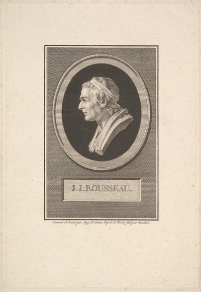 Retrato de J. J. Rousseau, 1801 de Augustin de Saint Aubin