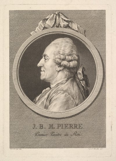 Retrato de Jean-Baptiste-Marie Pierre, 1775 de Augustin de Saint Aubin