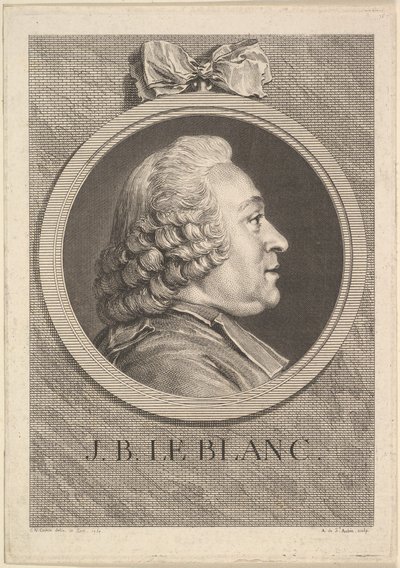 Retrato de Jean-Baptiste Le Blanc de Augustin de Saint Aubin