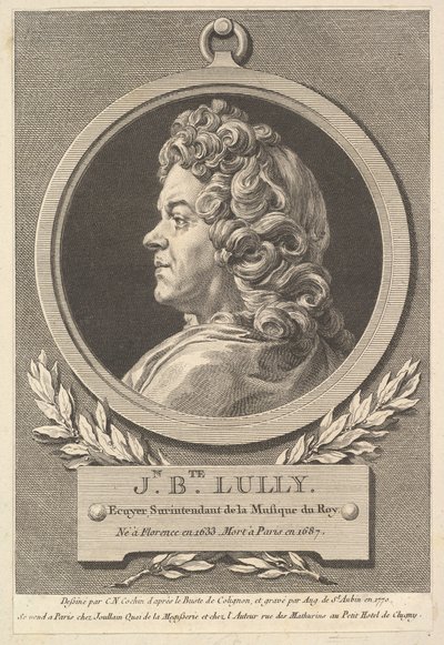 Retrato de Jean-Baptiste Lully, 1770 de Augustin de Saint Aubin