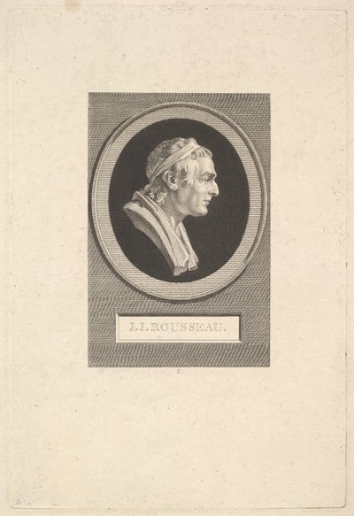 Retrato de Jean-Jacques Rousseau de Augustin de Saint Aubin