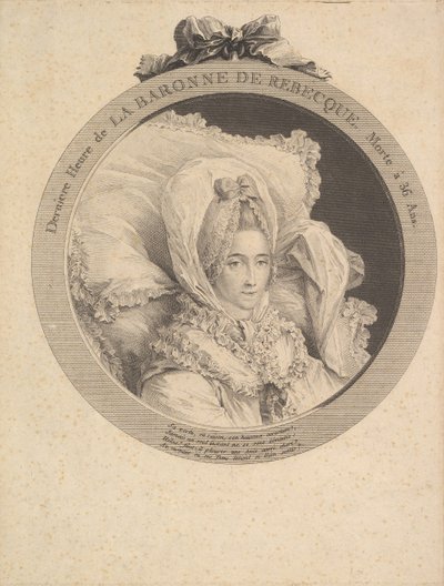 Retrato de La Baronne de Rebecque, 1780 de Augustin de Saint Aubin
