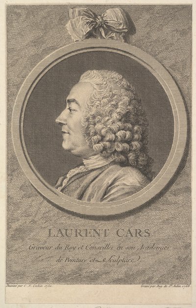 Retrato de Laurent Cars, 1768 de Augustin de Saint Aubin