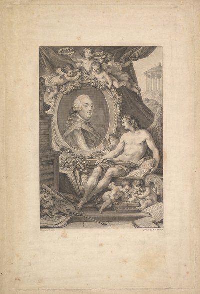 Retrato de Louis-Philippe, duque de Orleans, 1778 de Augustin de Saint Aubin
