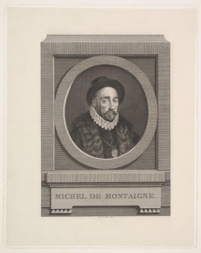 Retrato de Michel de Montaigne 1533-1592, 1774 de Augustin de Saint Aubin
