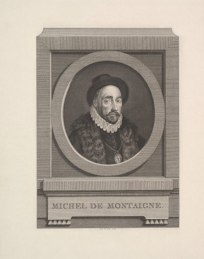 Retrato de Michel de Montaigne, 1774 de Augustin de Saint Aubin