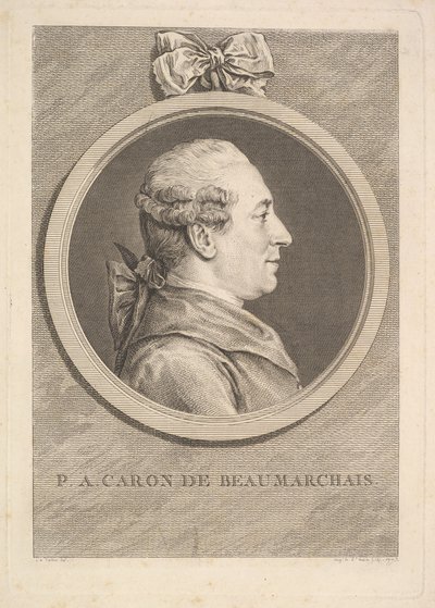 Retrato de P.A. Caron de Beaumarchais, 1773 de Augustin de Saint Aubin