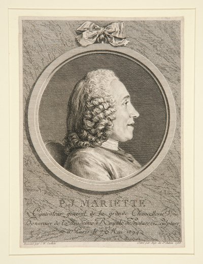 Retrato de PJ Mariette de Augustin de Saint Aubin
