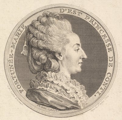 Impresión de una Medalla de Retrato de Fortunée-Marie d