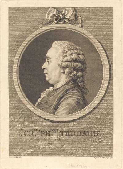 Jean-Charles-Philibert Trudaine de Augustin de Saint Aubin after Charles Nicolas Cochin II