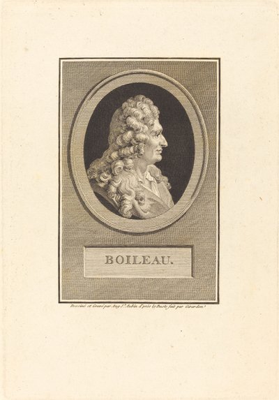 Despreaux-Nicolas Boileau de Augustin de Saint Aubin after François Girardon