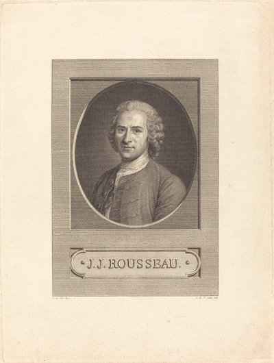 J.J. Rousseau de Augustin de Saint Aubin after Maurice Quentin