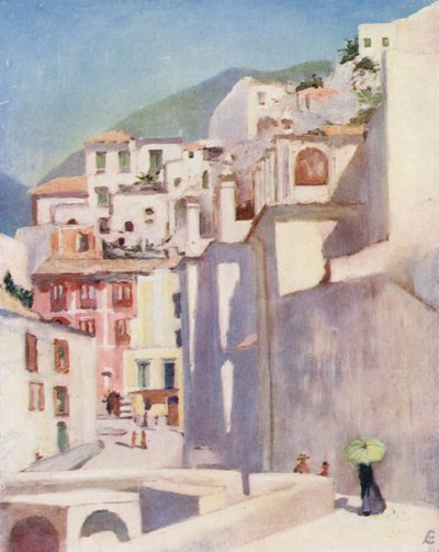 Amalfi en verano (litografía en color) de Augustine Fitzgerald
