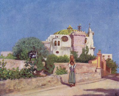 Iglesia de San Pedro, Ischia (litografía en color) de Augustine Fitzgerald