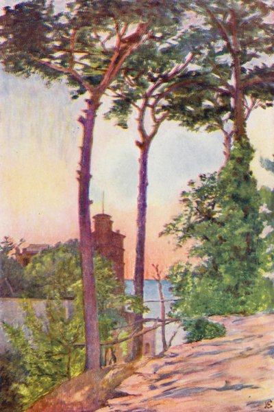 Villa Crawford (litografía en color) de Augustine Fitzgerald