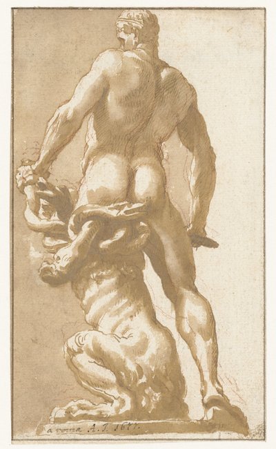 Hércules mata a la Hidra de Lerna de Augustinus Terwesten (I)