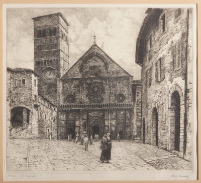 Asís, S. Rufino (grabado sobre papel) de Augusto Baracchi
