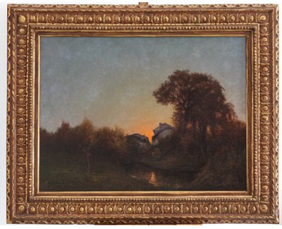 Paisaje al atardecer (óleo sobre lienzo) de Augusto Baracchi