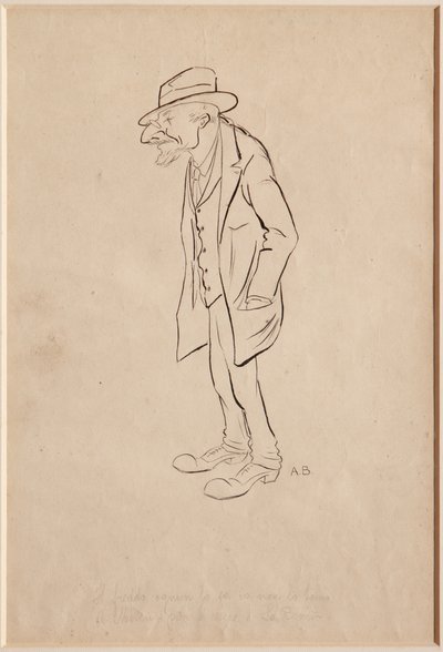 El abogado Nino Modena (tinta negra y lápiz sobre papel) de Augusto Baracchi