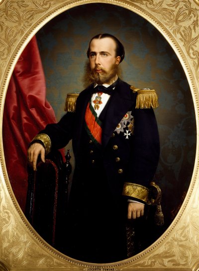 Retrato de Fernando Maximiliano de Austria (Viena de Augusto Tominz
