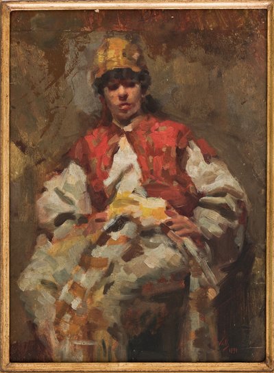 Figura femenina (óleo sobre papel) de Augusto Valli