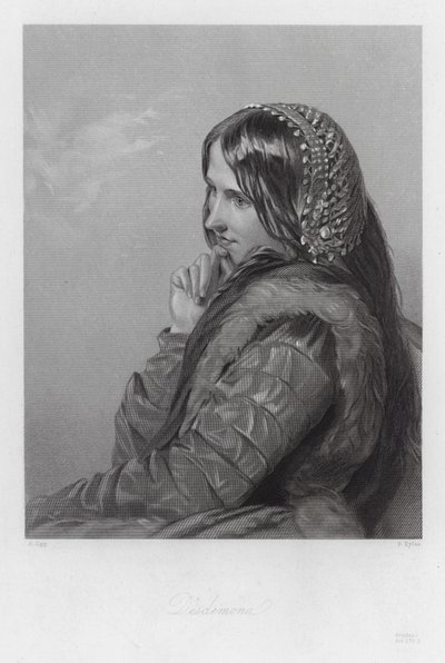 Desdémona, personaje de Otelo (grabado) de Augustus (after) Egg