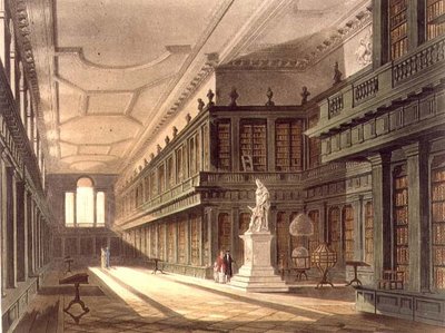Interior de la Biblioteca del All Souls College, ilustración de la 