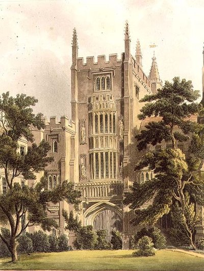 La Antigua Puerta del Colegio Magdalen, ilustración de la 