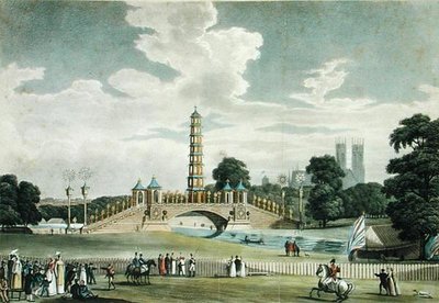 Vista del puente y la pagoda, St. James