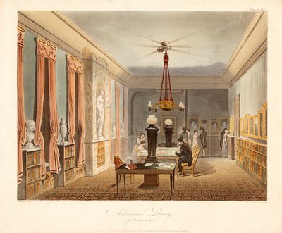 Biblioteca de Ackermann para obras de arte, pub. 1815 de Augustus Charles Pugin
