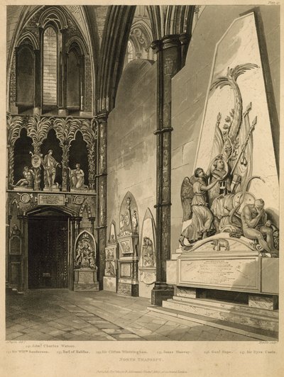 Transepto norte de la Abadía de Westminster de Augustus Charles Pugin