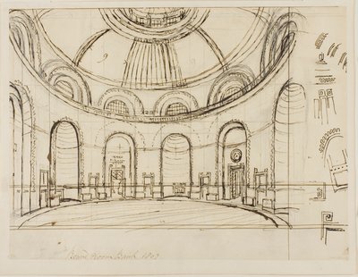 Sala Redonda del Banco de Augustus Charles Pugin