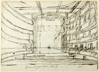 Estudio para el Teatro de Covent Garden, de Microcosm of London de Augustus Charles Pugin