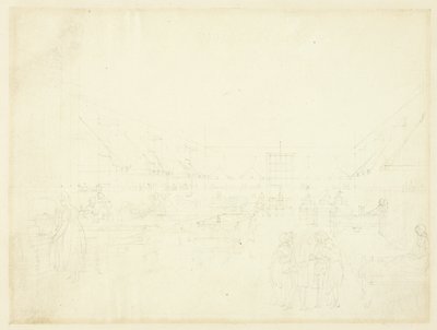Estudio para el Hospital, Middlesex, del Microcosmos de Londres de Augustus Charles Pugin