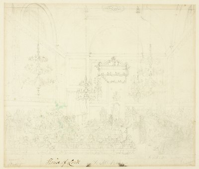 Estudio para la Cámara de los Lores, de Microcosm of London de Augustus Charles Pugin