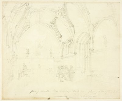 Estudio para el palacio de Lambeth, de Microcosm of London de Augustus Charles Pugin