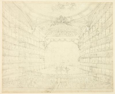Estudio para la Ópera, de Microcosm of London de Augustus Charles Pugin