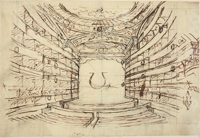 Estudio para la Ópera, del Microcosmos de Londres de Augustus Charles Pugin