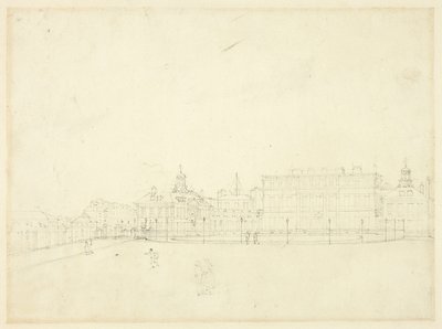 Estudio para el Palacio de la Reina, St. James Park de Augustus Charles Pugin