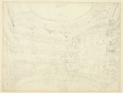 Estudio para el Circo Real, de Microcosm of London de Augustus Charles Pugin