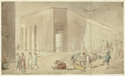 Estudio para el Hospital St. Luke, de Microcosm of London de Augustus Charles Pugin